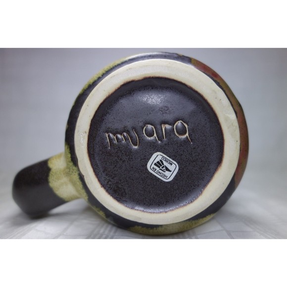 Signed Mara Stoneware Pottery Tribal Face Mug 6" Tall Made in Mexico - Picture 11 of 12